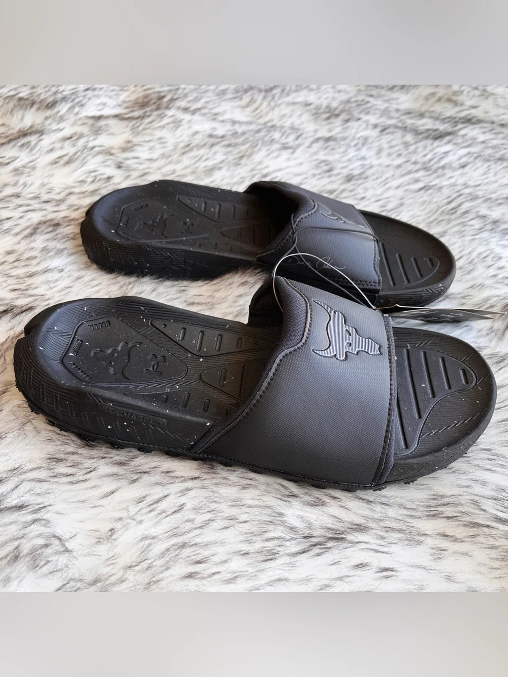 Under Armour Project Rock 3 Slide Adult Sandals Black